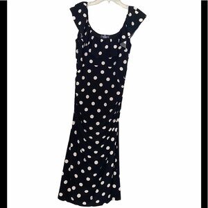 American Living mermaid polkadots dress black 8